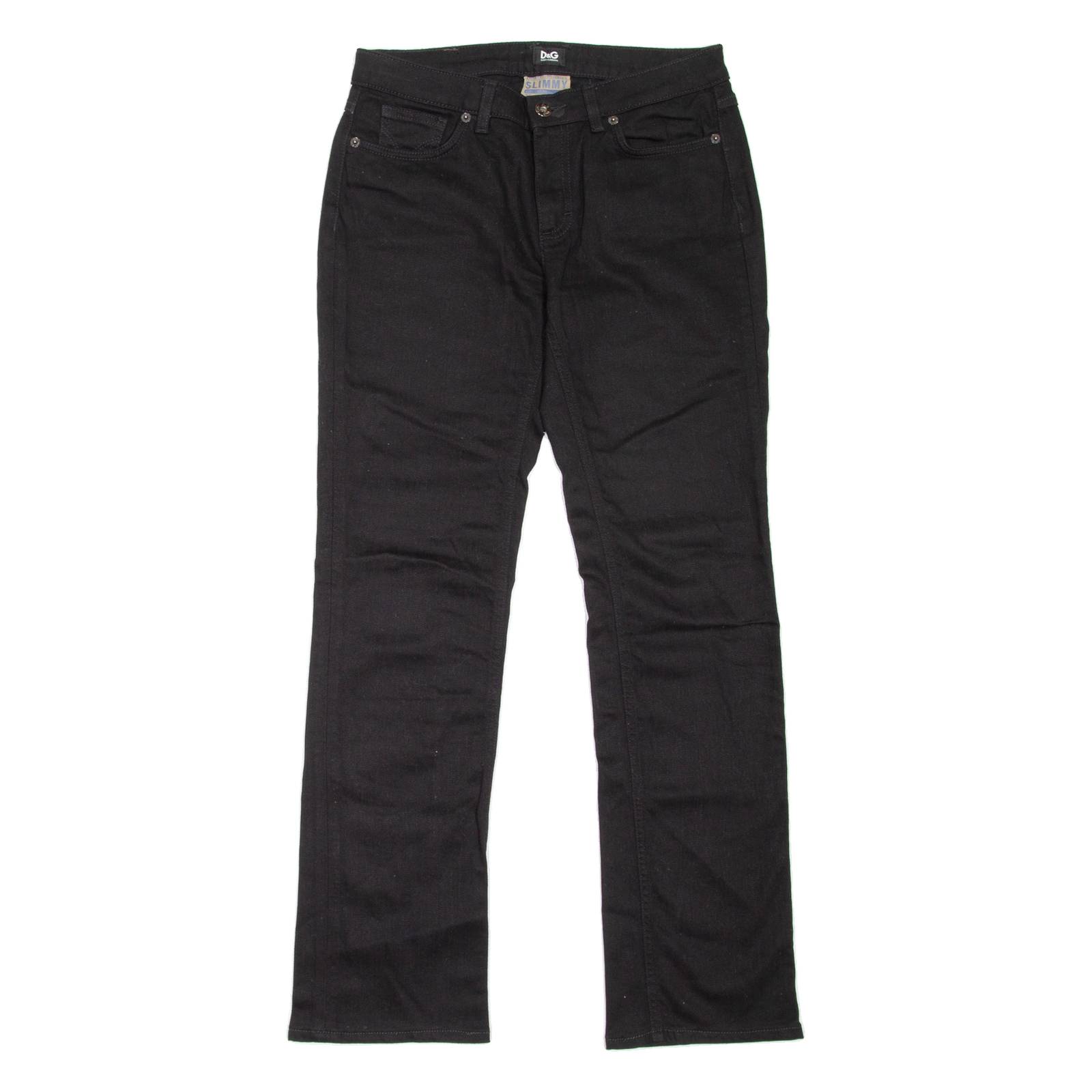 DOLCE & GABBANA Slimmy Womens Jeans Black Slim Straight W28 L31