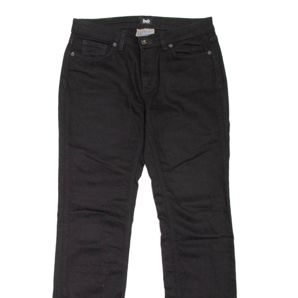 DOLCE & GABBANA Slimmy Womens Jeans Black Slim Straight W28 L31