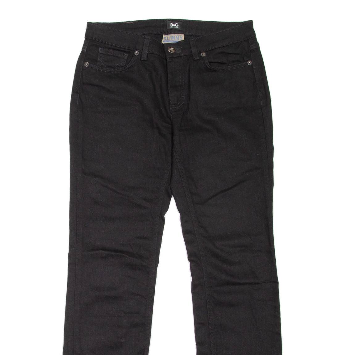DOLCE & GABBANA Slimmy Womens Jeans Black Slim Straight W28 L31