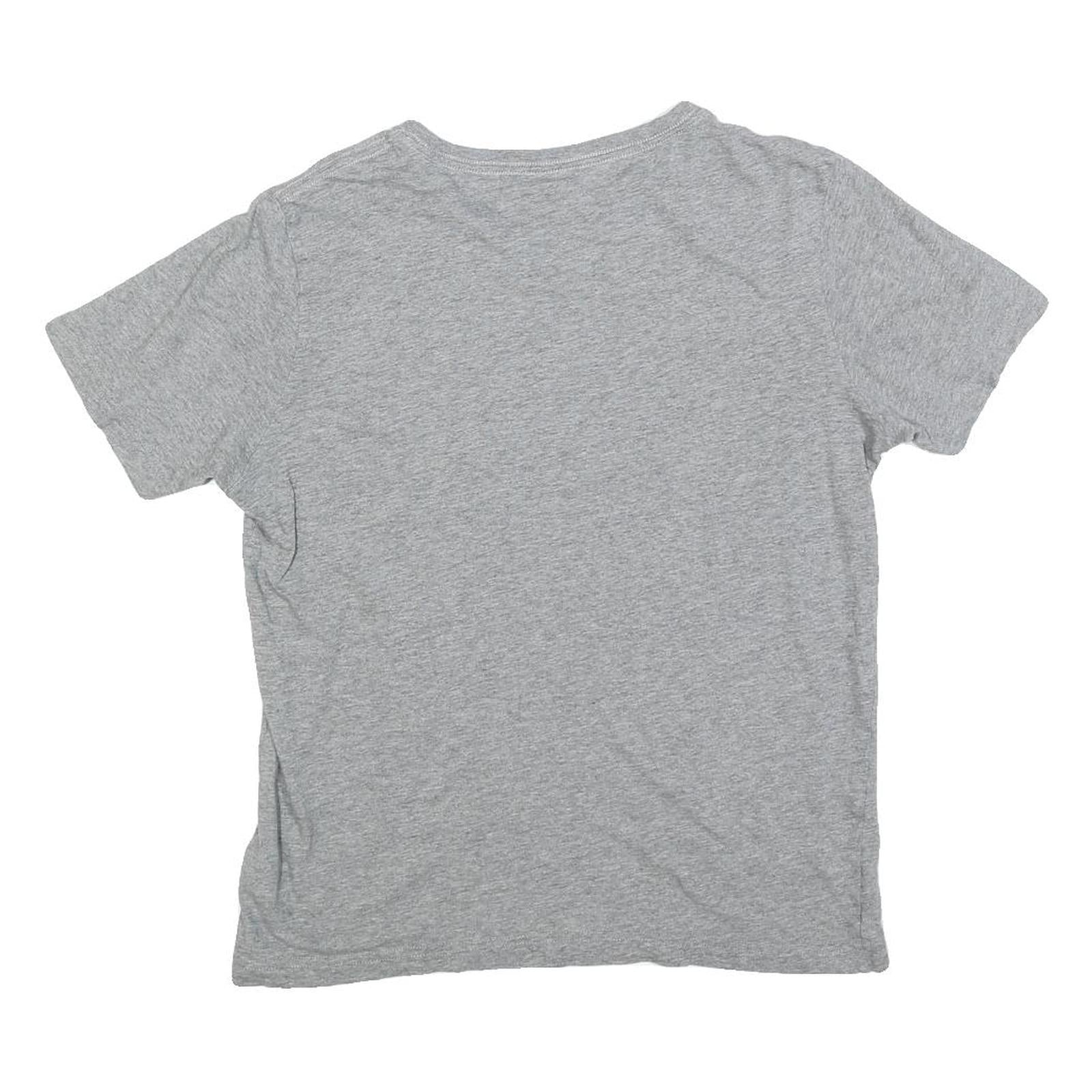 PUMA Mens Grey Graphic T-Shirt S Short Sleeve Crew Neck Cotton Blend Comfort