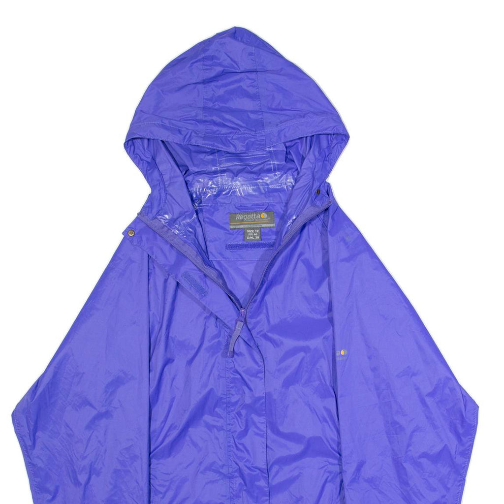 REGATTA Womens Rain Jacket Purple Hooded M
