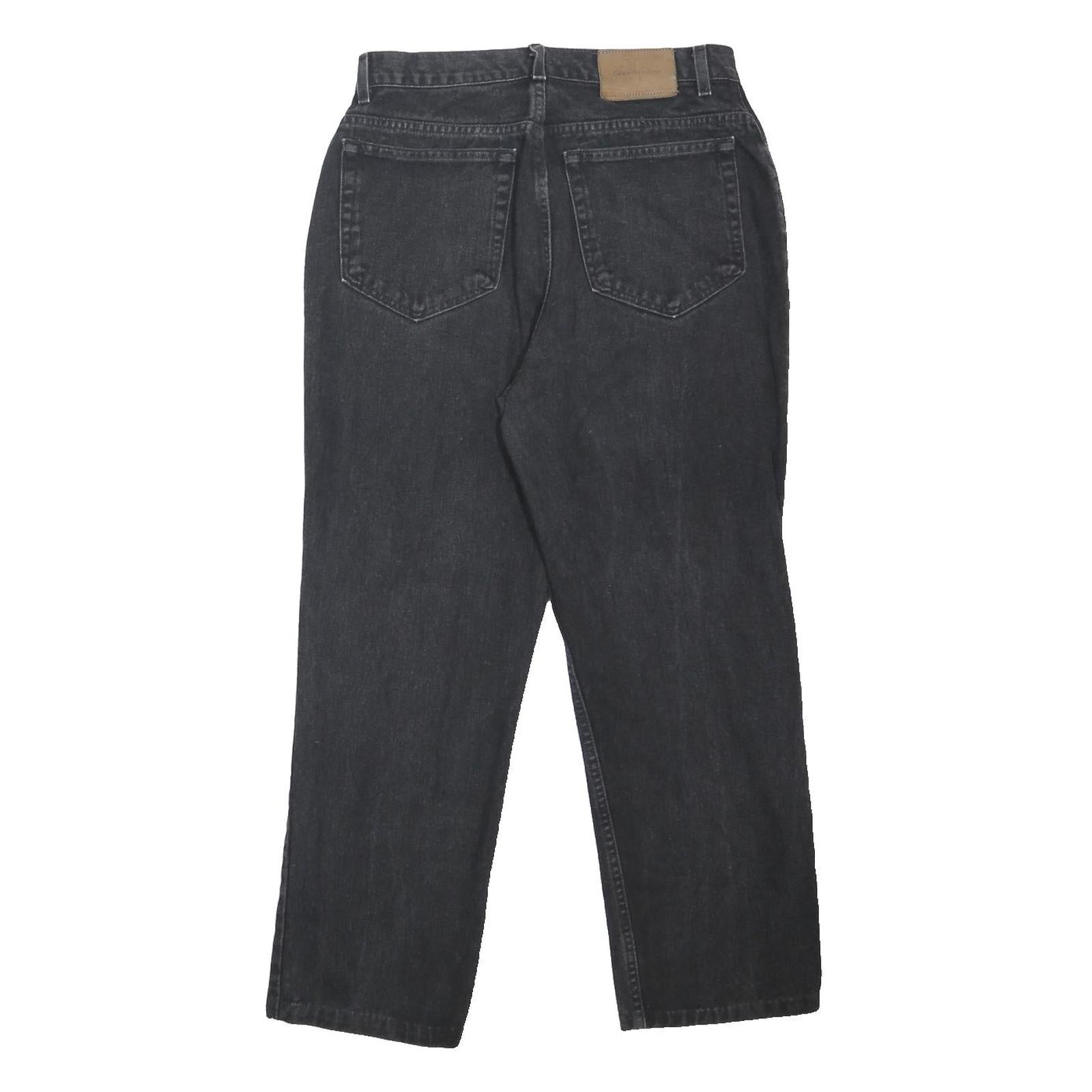 CALVIN KLEIN JEANS Womens Classic Black Denim Straight Cotton W30 L28 Relaxed