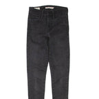 LEVI'S 720 Womens Jeans Black Regular Skinny W24 L29