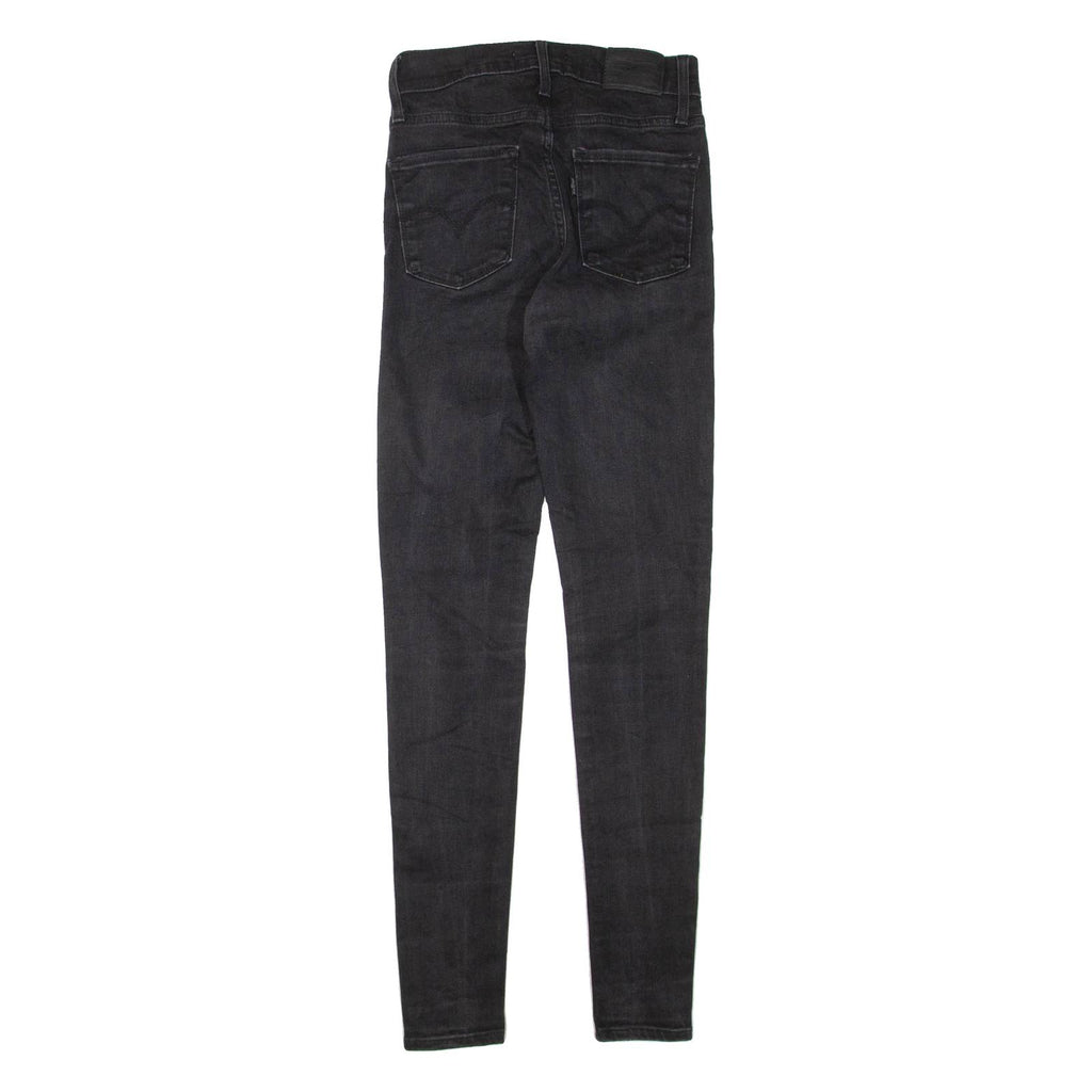 LEVI'S 720 Womens Jeans Black Regular Skinny W24 L29