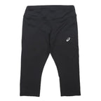 ASICS Womens Capri Leggings Black Slim S W26 Reflective Sport Fitness Activewear