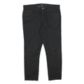 CALVIN KLEIN Mens Cotton Blend Black Slim Straight Trousers W34 L27 Dress Casual