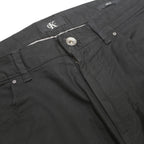 CALVIN KLEIN Mens Cotton Blend Black Slim Straight Trousers W34 L27 Dress Casual