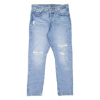 LEVI'S 501S Jeans Distressed Womens Blue Skinny Straight Stone Wash W29 L28