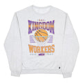 Mens Grey Kingdom Workers Graphic Crew Neck S Sweatshirt Cotton Blend Pullover