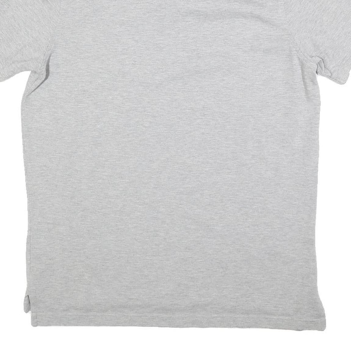 TOMMY HILFIGER Mens Grey Short Sleeve Plain Polo Shirt XL Classic Cotton