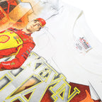 CHASE AUTHENTICS Mens White Kevin Harvick Graphic T-Shirt L Short Sleeve Crew