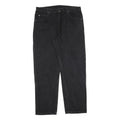 WRANGLER Mens Jeans Black Relaxed Straight Denim Medium W38 L32 Zip Pockets