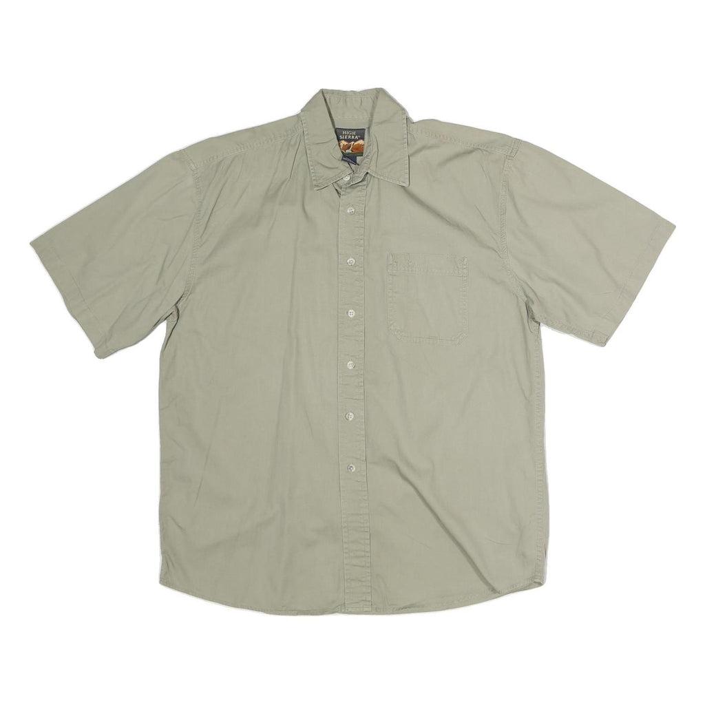 HIGH SIERRA Mens Beige Cotton Shirt XL Casual Classic Button-Up Pocket