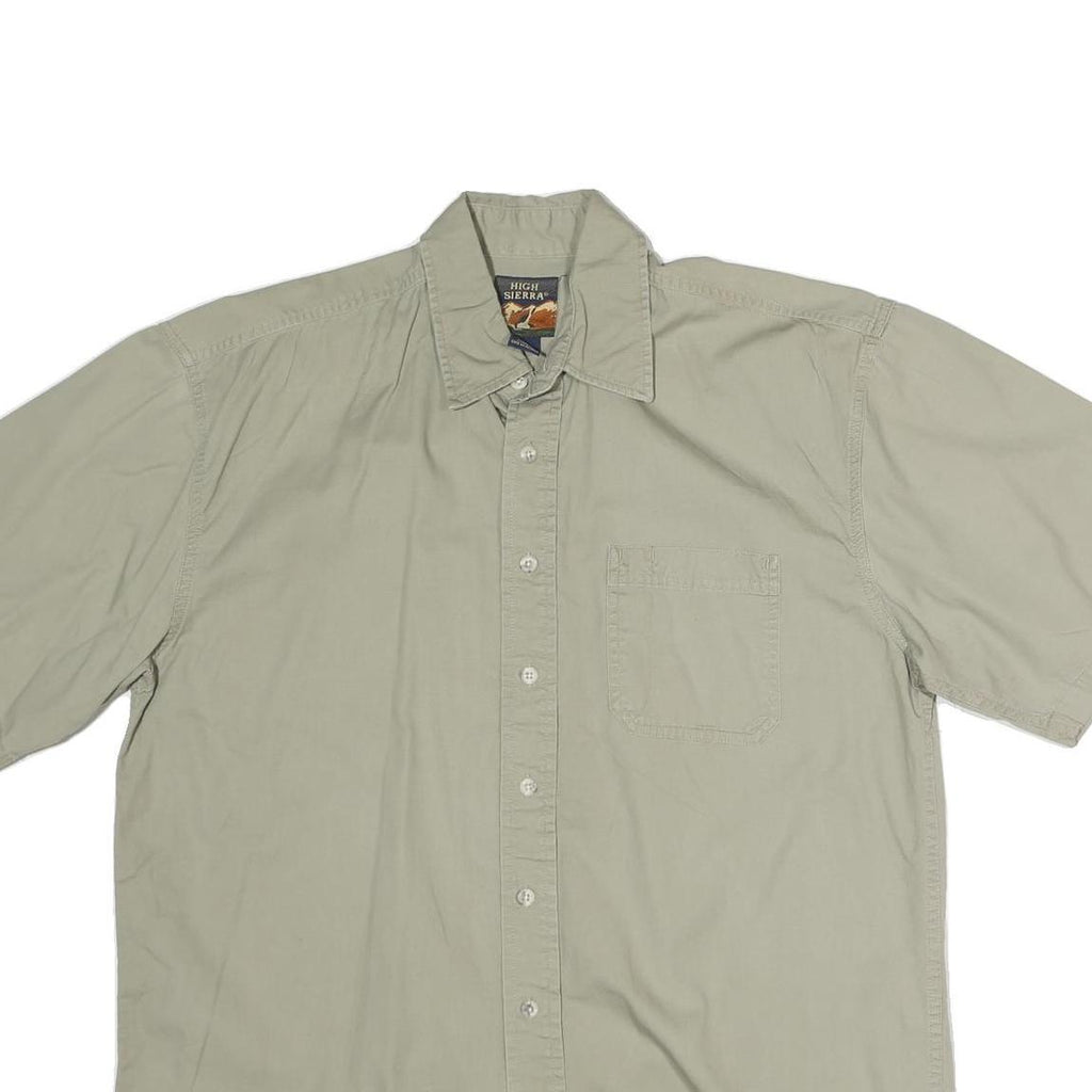 HIGH SIERRA Mens Beige Cotton Shirt XL Casual Classic Button-Up Pocket
