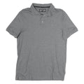 CALVIN KLEIN Mens Grey Short Sleeve Plain S Polo Shirt Cotton Casual Basic
