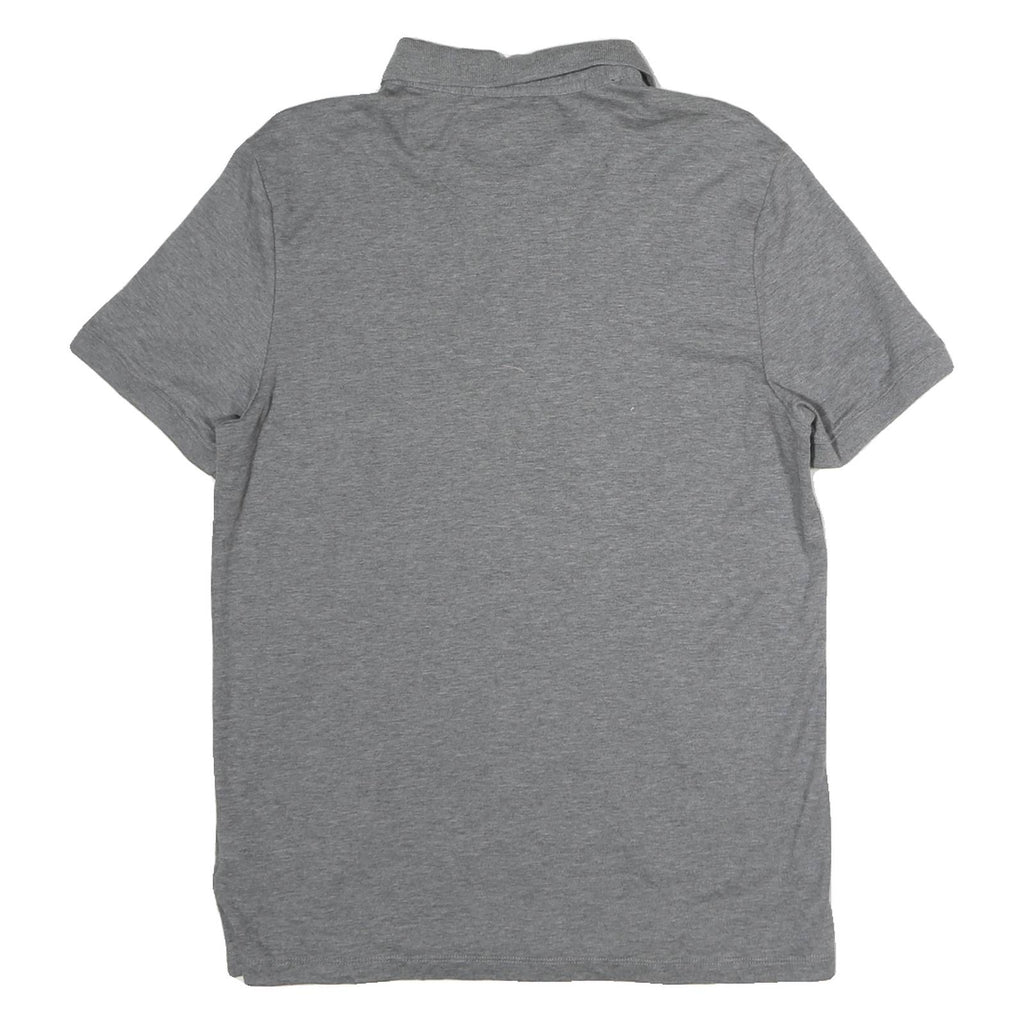 CALVIN KLEIN Mens Grey Short Sleeve Plain S Polo Shirt Cotton Casual Basic