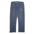 DICKIES Mens Regular Fit Straight Blue Denim Jeans Cotton Blend W34 L29 Zip