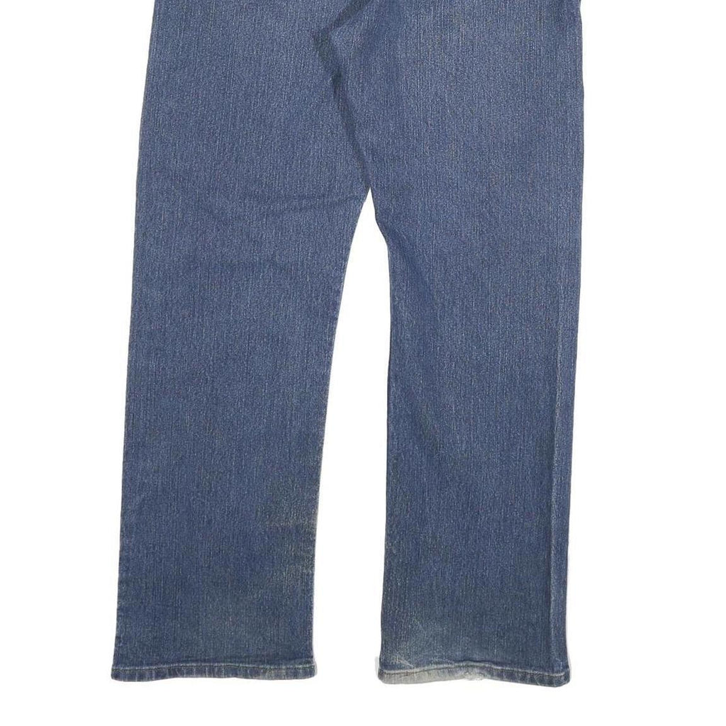 DICKIES Mens Regular Fit Straight Blue Denim Jeans Cotton Blend W34 L29 Zip