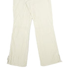 H&M Womens Cotton Blend Beige Regular Fit Straight Leg Trousers W28 L32