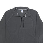 STARTER Mens Grey Plain Full Zip Pullover Basic Knit L Sportswear Essentials