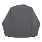 STARTER Mens Grey Plain Full Zip Pullover Basic Knit L Sportswear Essentials
