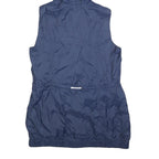 TOMMY HILFIGER Womens Navy Blue Sleeveless Hooded Jacket M Polyester Plain Zip