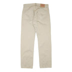 LEVIS Mens Regular Fit Beige Cotton Blend Trousers W32 L30 Casual Button Closure