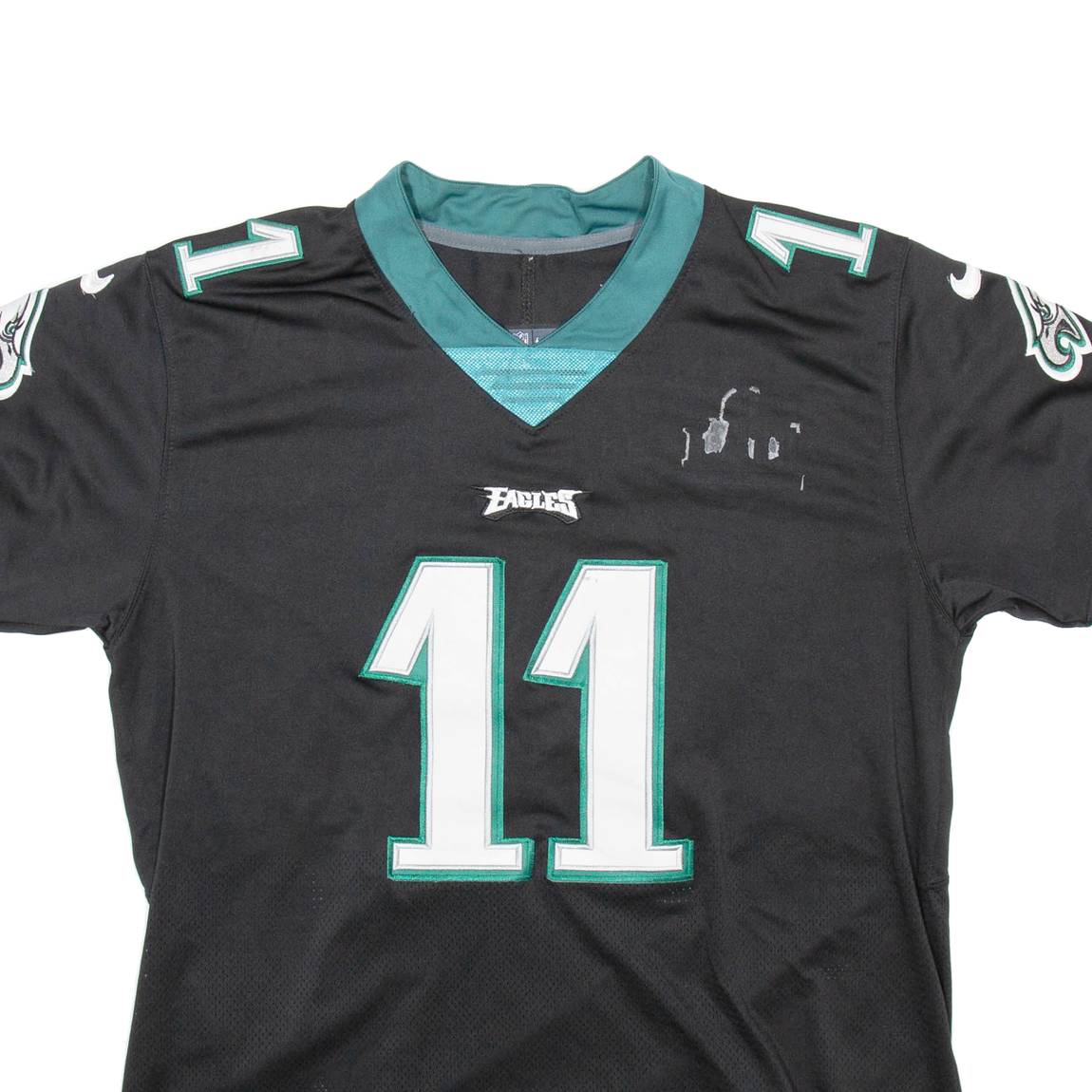 NIKE Philadelphia Eagles Mens Football Shirt T-Shirt Black USA V-Neck L