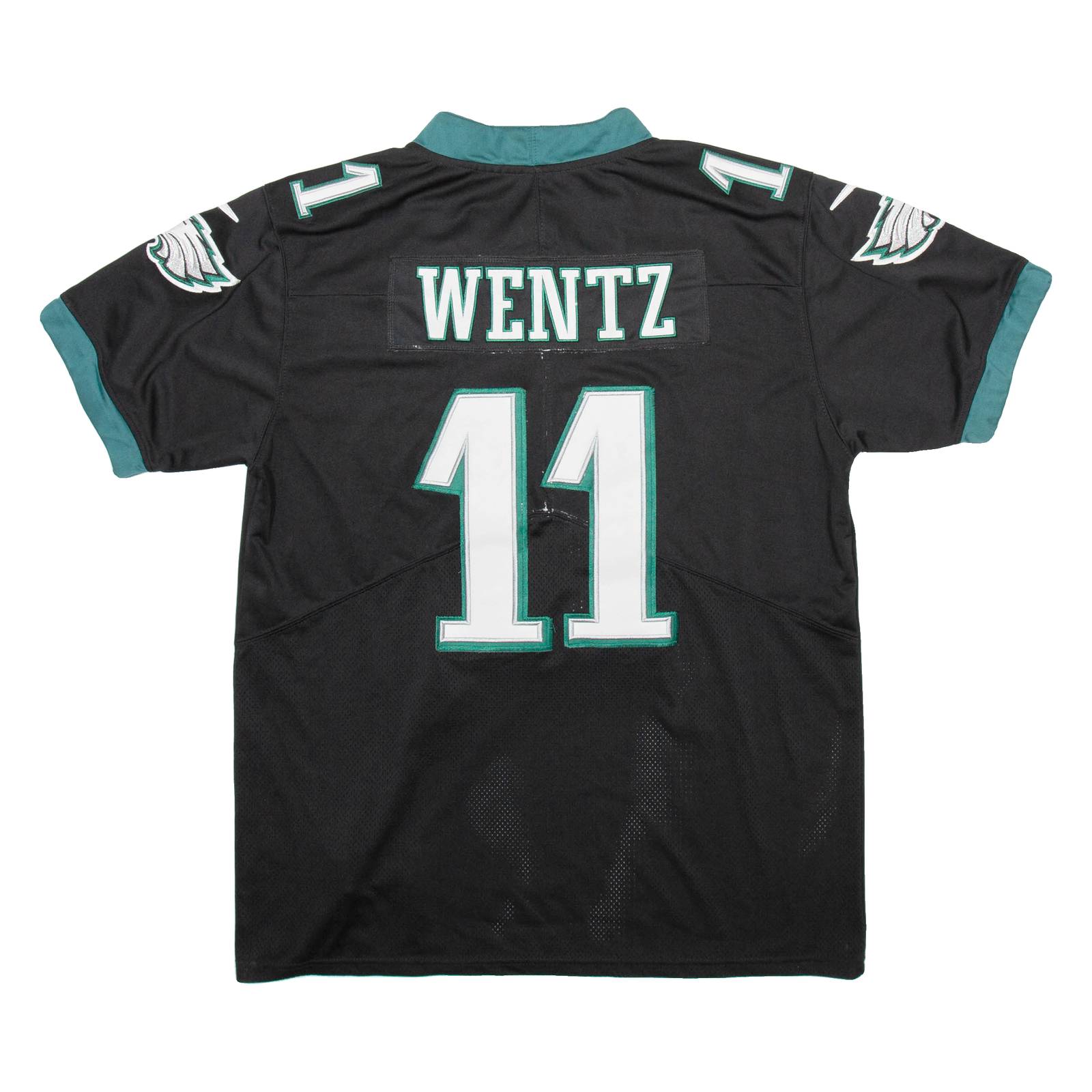 NIKE Philadelphia Eagles Mens Football Shirt T-Shirt Black USA V-Neck L