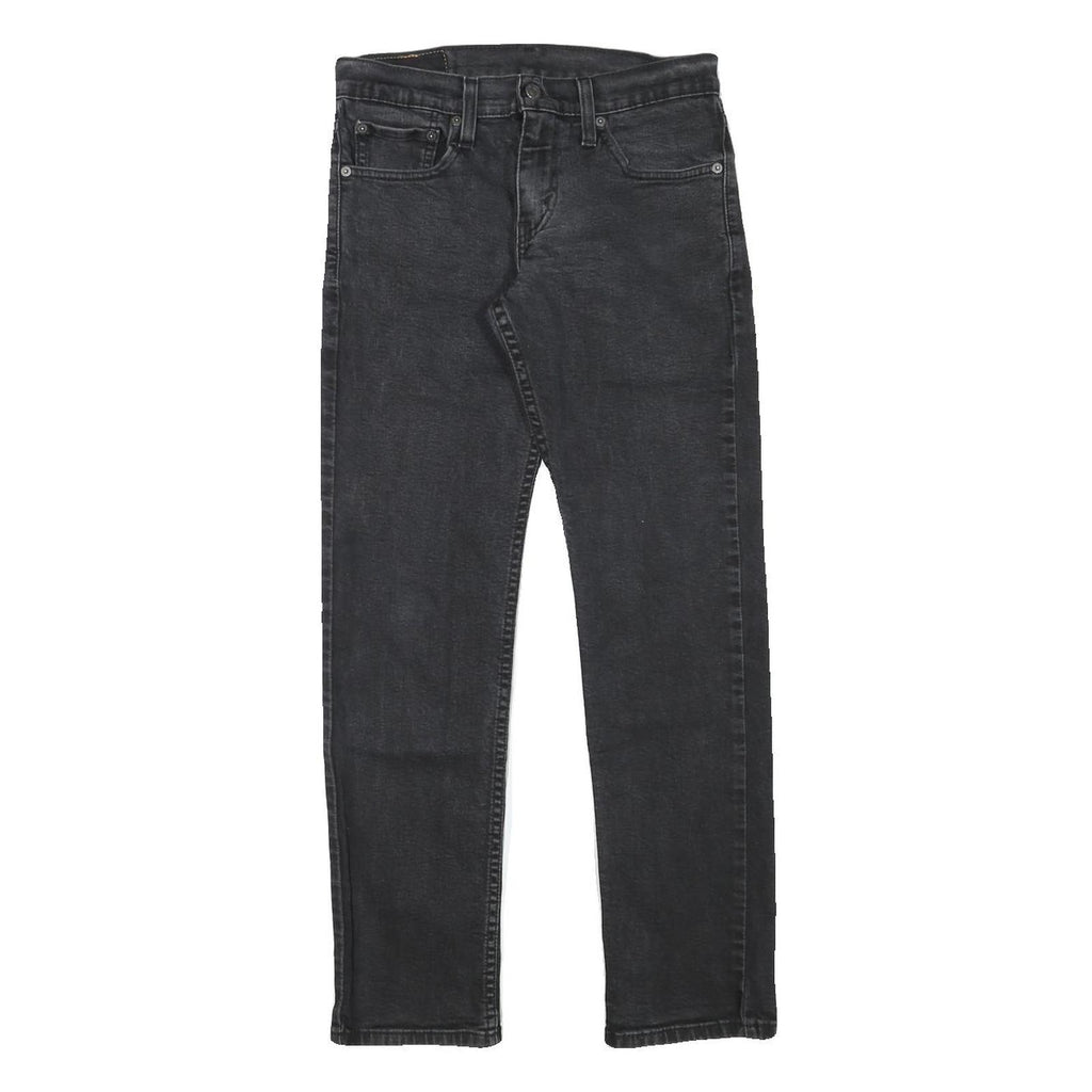 LEVI'S Mens Slim Black Denim Raw Zip Jeans W28 L28 Stylish Comfort