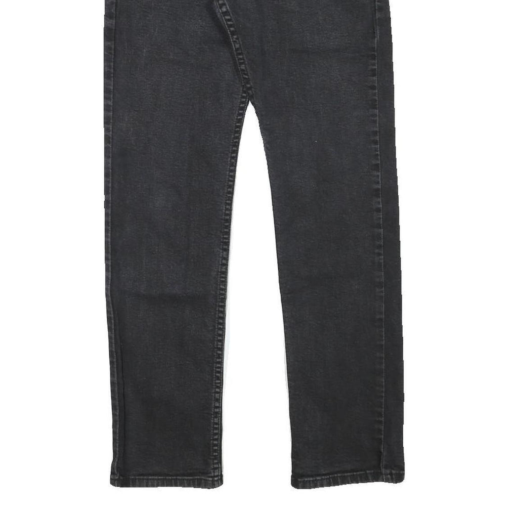 LEVI'S Mens Slim Black Denim Raw Zip Jeans W28 L28 Stylish Comfort