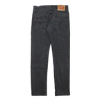 LEVI'S Mens Slim Black Denim Raw Zip Jeans W28 L28 Stylish Comfort