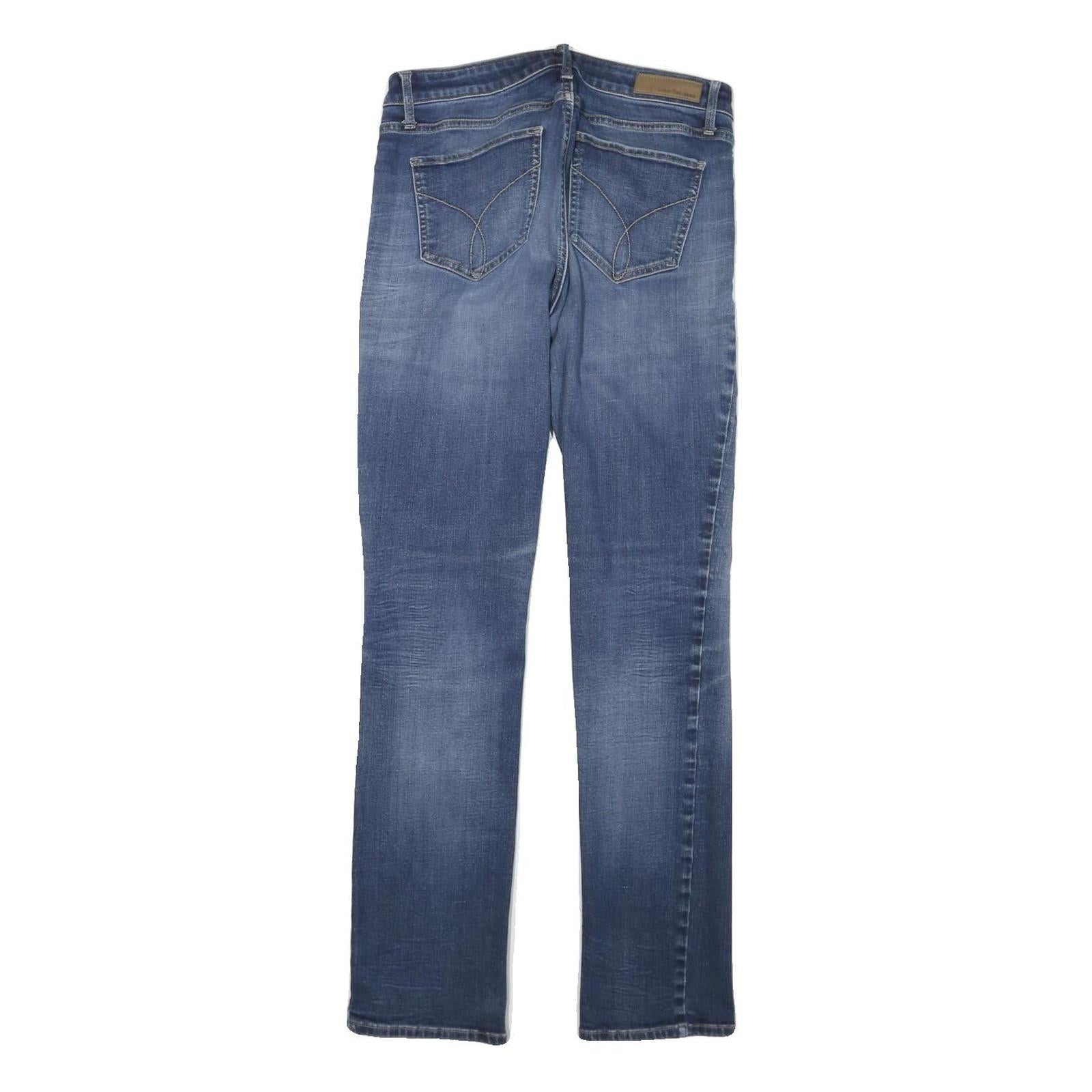 CALVIN KLEIN JEANS Womens Regular Straight Denim Medium Blue W27 L32 Classic