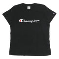 CHAMPION Mens Black XL Graphic T-Shirt Short Sleeve Crew Neck Logo Printed