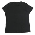 CHAMPION Mens Black XL Graphic T-Shirt Short Sleeve Crew Neck Logo Printed