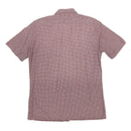 TREMOLA Mens Red Patterned Shirt S Polyester Blend Short Sleeve Button Collar