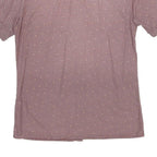 TREMOLA Mens Red Patterned Shirt S Polyester Blend Short Sleeve Button Collar