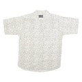 SYMBOL Womens Cream Floral Print Shirt L Button Cotton Summer Casual