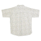 SYMBOL Womens Cream Floral Print Shirt L Button Cotton Summer Casual