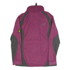 JACK WOLFSKIN Womens Purple & Grey Outdoor Jacket UK 12 Polyester Blend Zip