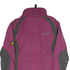 JACK WOLFSKIN Womens Purple & Grey Outdoor Jacket UK 12 Polyester Blend Zip