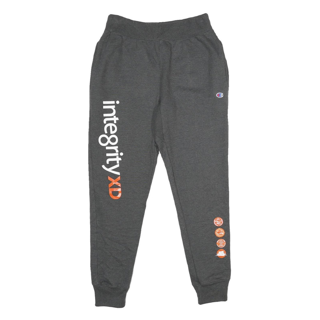 CHAMPION REVERSE WEAVE Mens Joggers Grey Integrity Print Slim Tapered M W28 L32