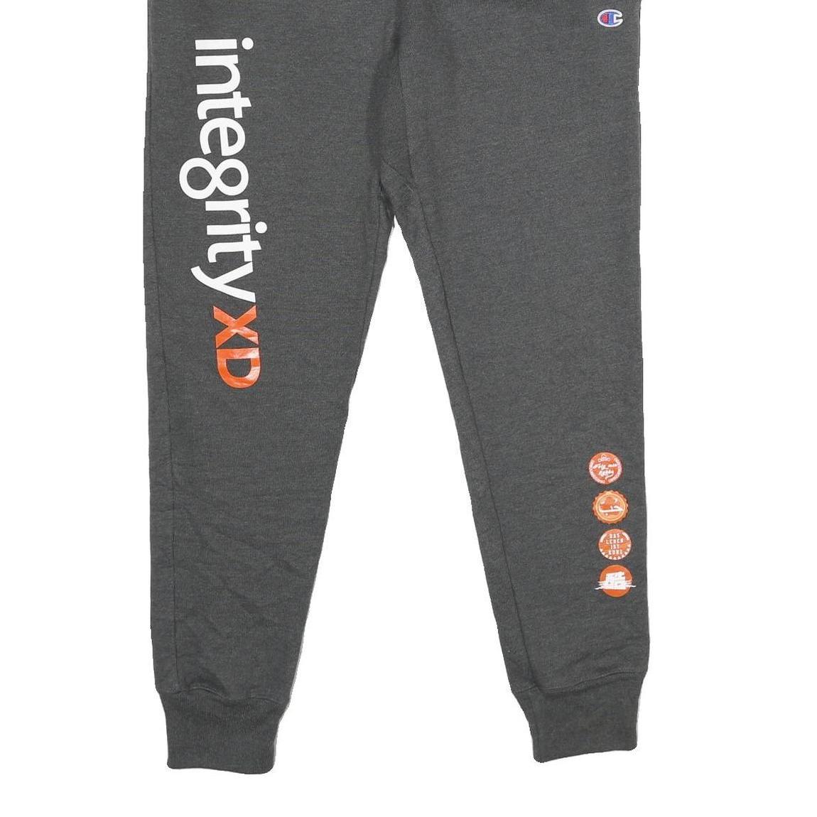 CHAMPION REVERSE WEAVE Mens Joggers Grey Integrity Print Slim Tapered M W28 L32