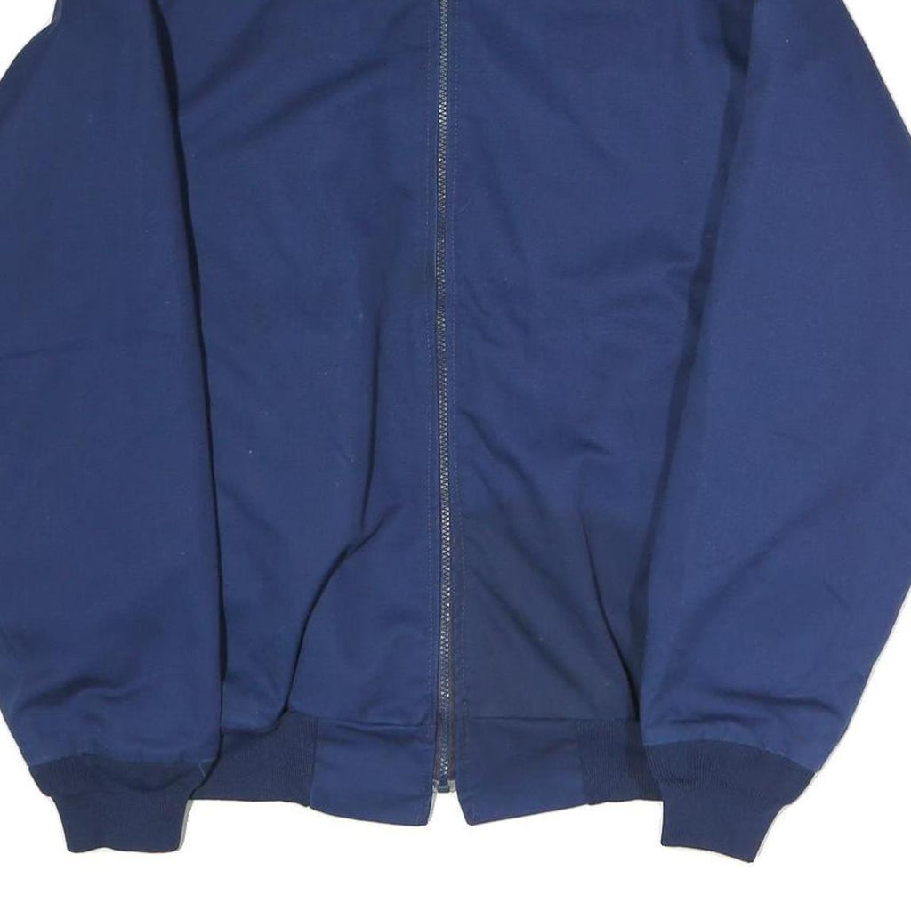 UNITOG Mens Blue Cotton Bomber Jacket XL Zip Plain Casual Workwear