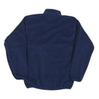 Mens Navy Blue Contrast Red High Neck Polyester Blend Pullover Jumper L Casual