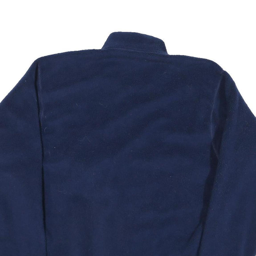 Mens Navy Blue Contrast Red High Neck Polyester Blend Pullover Jumper L Casual