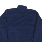 Mens Navy Blue Contrast Red High Neck Polyester Blend Pullover Jumper L Casual