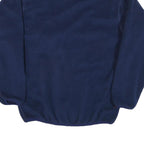 Mens Navy Blue Contrast Red High Neck Polyester Blend Pullover Jumper L Casual