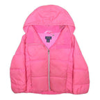POLO RALPH LAUREN Girls Pink Jacket 5Y Polyester Zip Hooded Puffer Coat