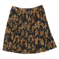 SK & COMPANY Womens Black Floral Pleated Knee Length Polyester Blend Skirt Size